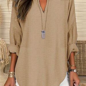 Elegant Tan Women's Top
